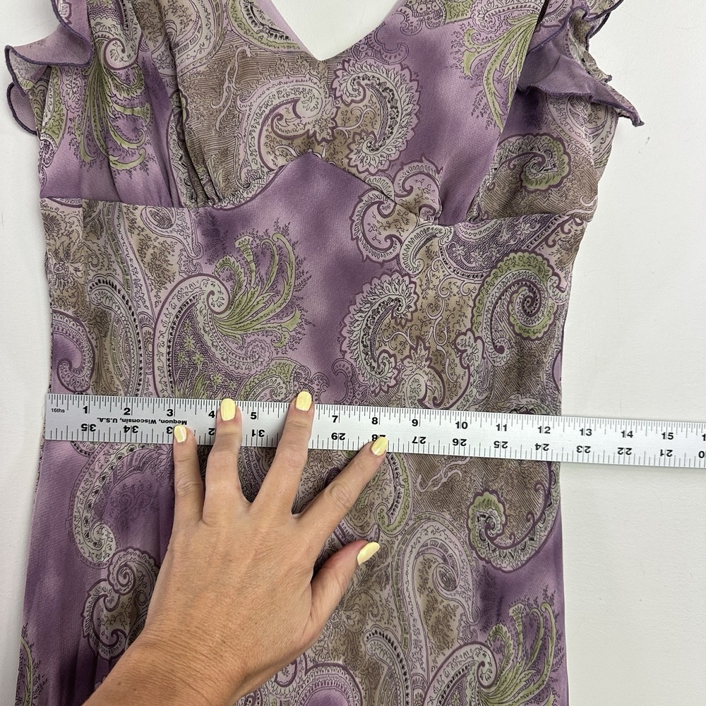 Vintage Y2K Babydoll Dress Sz 9 Floral Fairy Dainty Feminine Romantic Midi - Picture 5 of 8